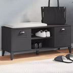 Shoe Bench Storage Shelf Organizer Hallway Furniture Solid Wood Pine