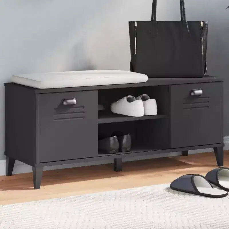 Shoe Bench Storage Shelf Organizer Hallway Furniture Solid Wood Pine