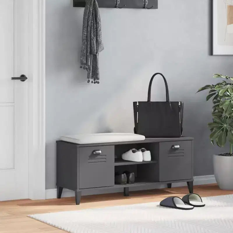 Shoe Bench Storage Shelf Organizer Hallway Furniture Solid Wood Pine