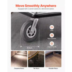 Hotel Luggage Cart, 1200 LBS Load Capacity, Brushed Stainless Steel Finish Bellman's Cart, Valet Cart with Grey Carpeted Deck and 8in, Silver