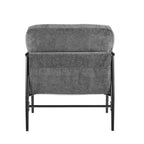 27.56 Modern Accent Chair, Plush Cushions Minimalist Metal Frame Wooden Armrest, Living Room Bedroom Office