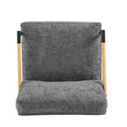 27.56 Modern Accent Chair, Plush Cushions Minimalist Metal Frame Wooden Armrest, Living Room Bedroom Office