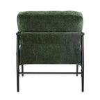 27.56 Modern Accent Chair, Plush Cushions Minimalist Metal Frame Wooden Armrest, Living Room Bedroom Office