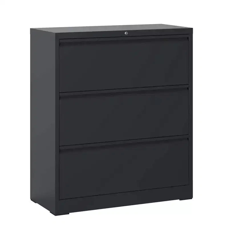 Lockable Lateral File Cabinet Heavy-Duty Metal for Home Office, Silent Full-Extension Slides, Anti-Tilt, Fits Letter/Legal/A4/F4
