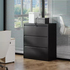 Lockable Lateral File Cabinet Heavy-Duty Metal for Home Office, Silent Full-Extension Slides, Anti-Tilt, Fits Letter/Legal/A4/F4