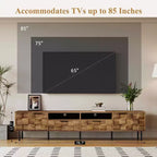 Mid Century TV Stand with 2 Drawers, Media Console Table for TVs up to 85, Entertainment Center with STorage for Living Room