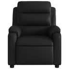 Massage Recliner Chair Adjustable Reclining Armchair Black Faux Leather Manual Push Back