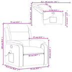 Massage Recliner Chair Adjustable Reclining Armchair Black Faux Leather Manual Push Back