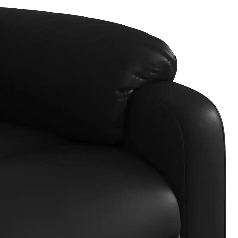 Massage Recliner Chair Adjustable Reclining Armchair Black Faux Leather Manual Push Back