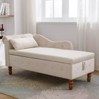 Modern Storage Sofa Recliner With Nailhead Trim, Button Tufted Upholstered Velvet Lounge Chair With Storage And Pillow For Living Room