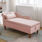 Modern Storage Sofa Recliner With Nailhead Trim, Button Tufted Upholstered Velvet Lounge Chair With Storage And Pillow For Living Room
