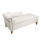 Modern Storage Sofa Recliner With Nailhead Trim, Button Tufted Upholstered Velvet Lounge Chair With Storage And Pillow For Living Room