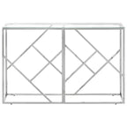 Console Table Hallway Living Room Stainless Steel and Tempered Glass