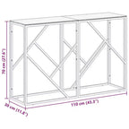 Console Table Hallway Living Room Stainless Steel and Tempered Glass