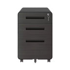 Mobile File Cabinet with Lock All-Steel Fully Assembled, Anti-Tip Design & Locking Casters, Fits A4/Letter, for Home/Office (Black)