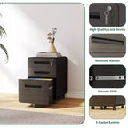 Mobile File Cabinet with Lock All-Steel Fully Assembled, Anti-Tip Design & Locking Casters, Fits A4/Letter, for Home/Office (Black)