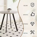 33.5 inches Modern Minimalist Circular Coffee Table, Gray Cement Texture for Living Room