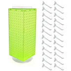 Four-Sided Revolving Pegboard Counter Display with Hooks