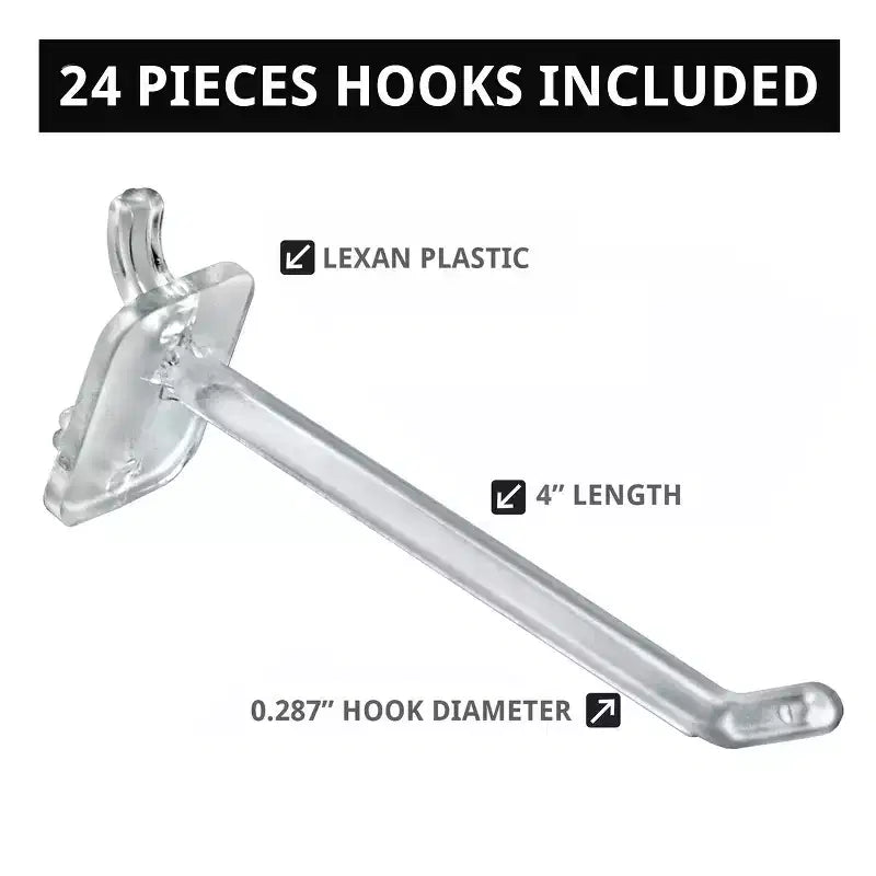 Four-Sided Revolving Pegboard Counter Display with Hooks