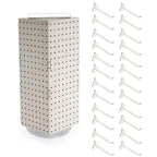 Four-Sided Revolving Pegboard Counter Display with Hooks