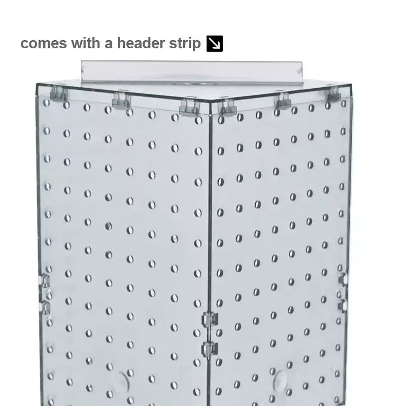 Four-Sided Revolving Pegboard Counter Display with Hooks