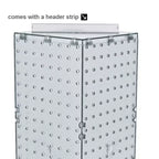 Four-Sided Revolving Pegboard Counter Display with Hooks