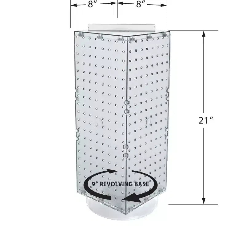Four-Sided Revolving Pegboard Counter Display with Hooks