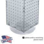 Four-Sided Revolving Pegboard Counter Display with Hooks