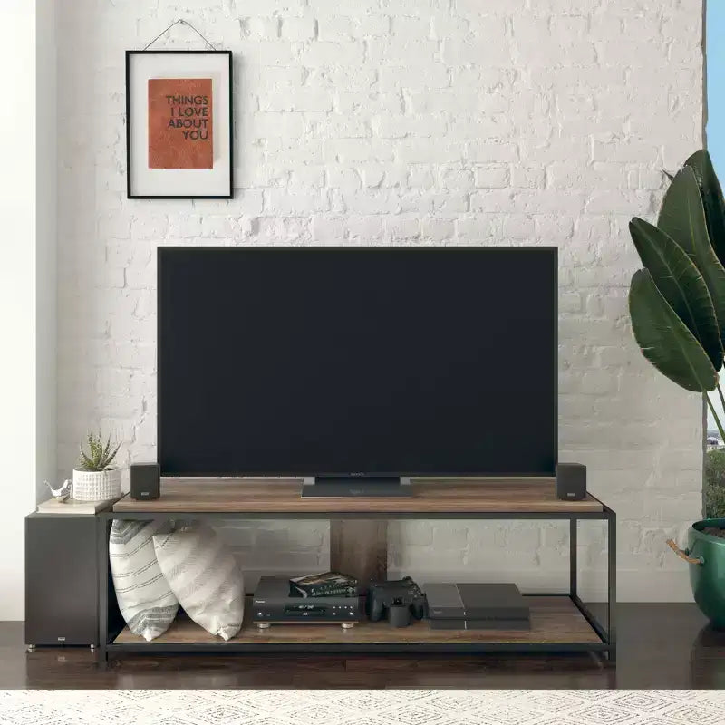 TV Stand for TVs up to 65, Weathered Oak