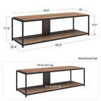 TV Stand for TVs up to 65, Weathered Oak